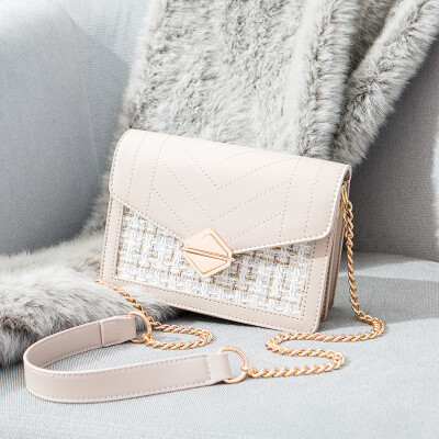 

Summer small lady bag Chaozhou small square bag fashion Korean version single shoulder chain Baitao oblique Bag ins