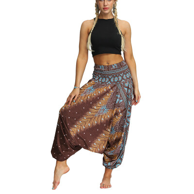 

Women Harem Long Pants Hippie Wide Leg Gypsy Yoga Dance Boho Palazzo Trousers