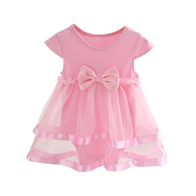 

Summerborn Baby Dress Girls Jumpsuit Cotton Bow Baby Rompers For girls Kids Infant Clothes