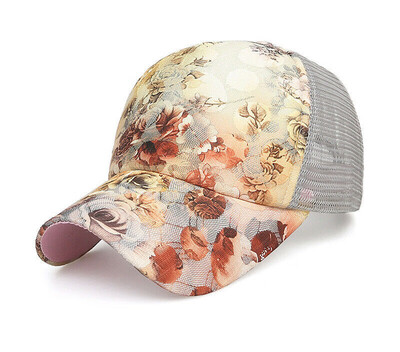 

SUNSIOM Womens Floral Print Hat Adjustable Snapback Trucker Golf Sport Baseball Cap