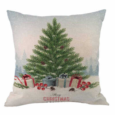 

Tailored Merry Christmas Throw Pillow Cases Cafe Sofa Cushion Cover Home Decor