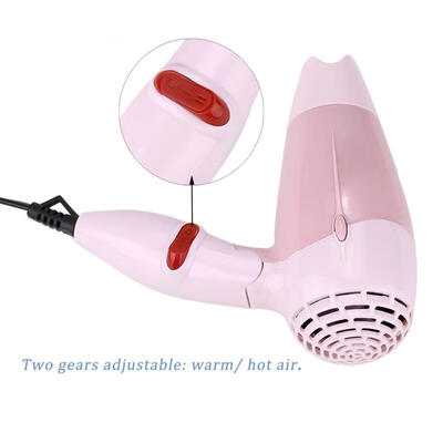 

Greensen Mini Folding Portable Travel Household Electric Hair Dryer 2 Gears Warm Hot Air 220V