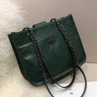 

Womens&winter new 2019 Magenta chain bag individual single-shoulder bag fashion high-capacity&high-capacity diagonal