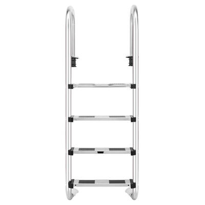 

Above Ground 4-Step Swimming Pool Ladder Stainless Steel Silver