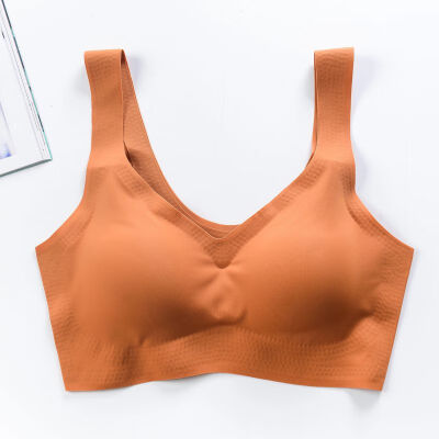 

2019 Sexy Bra With Pads Vest Tops Rimless Bras Seamless Push Up Bra Plus Size  Underwear Wireless Bra Blackwhitenude