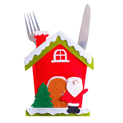 

〖Follure〗Christmas&fork bag Cutlery set Santa Claus Table cutlery sets