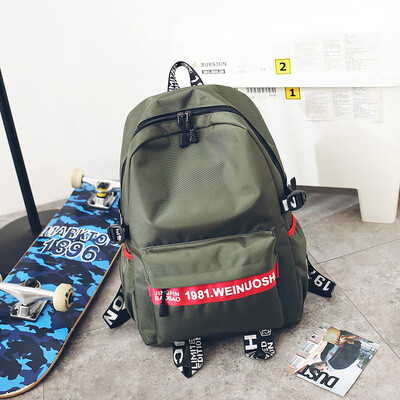 

Oxford couple shoulder bag lady man street pat schoolbag lady Korean version original Ulzzang High School Student Backpack big