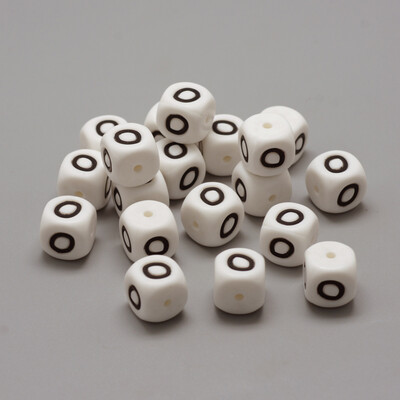 

Food Grade Environmental Silicone Beads Chewing Beads For Teethers DIY Nursing Necklaces Making Letter Style Cube LetterO 1