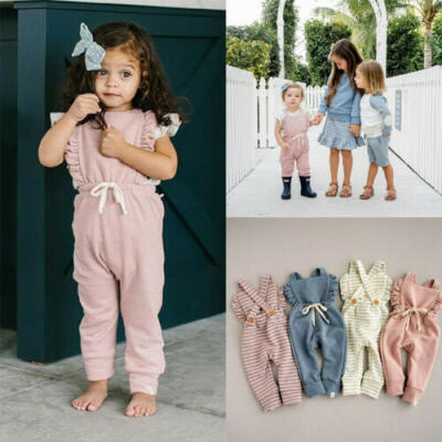 

Newborn Baby Girl Ruffle Romper Sleeveless Jumpsuit Cotton Summer Outfit Clothes