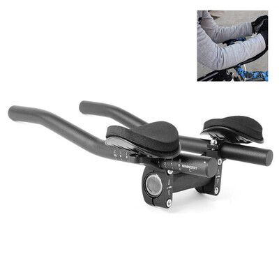 

New Hot 1 pcs Road Bike Handle Bar Rest Handlebar Aluminum Alloy Bicycle Black Split Bar