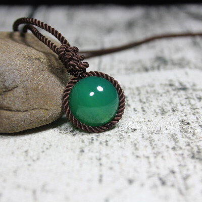 

Fei wu Natural agate necklace jade clavicle chain female style pendant