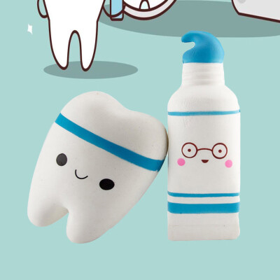 

Siaonvr Soft Toothpaste&Tooth Slow Rising Scented Relieve Stress Toy