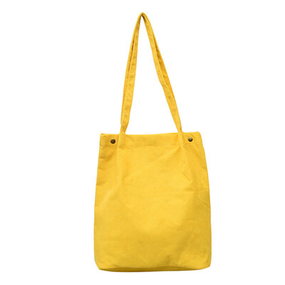 

Casual Women Solid Color Corduroy Magnet Buckle Tote Large Capacity Shoulder Bag