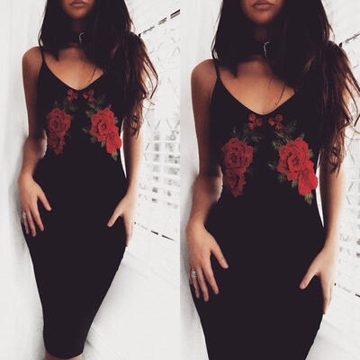 

Women Bandage Bodycon Slim Sleeveless Evening Party Cocktail Pencil Mini Dress