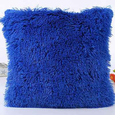 

Plush Soft Fur Plush Throw Pillow Case Cover Home Bed Room Sofa Decoration Furry Waist Comfort Cushion Cover Pillowcase