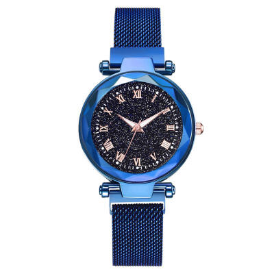 

New Fashion Starry Sky Watches Magnetic Clock Stainless Steel Quartz Wristwatch Women Ladies Rose Gold Watch Reloj Mujer