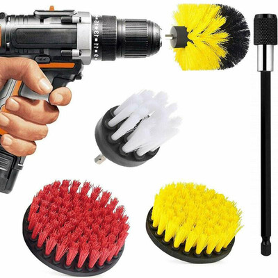 

5Pcsset Electric Drill BrushExtension Rod Power Scrubber Brushes Cleaning Kits