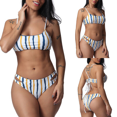 

Saidsome Women Print Push-Up Padded Bra Beach Bikini Set Swimsuit Beachwear Swimwear