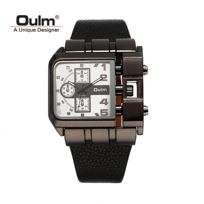

〖Follure〗Casual Wristwatch Square Dial Wide Strap Mens Quartz Watch Luxury Brand