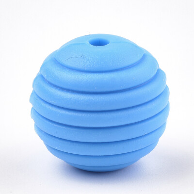 

Food Grade Environmental Silicone Beads Chewing Beads For Teethers DIY Nursing Necklaces Making Round DeepSkyBlue 15x14mm Ho