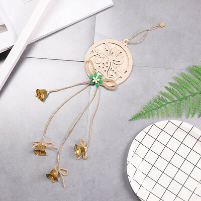 

Merry Christmas Bell Elk Deer Ornaments Wooden Star Pendants Christmas Tree Drop Hanging Xmas Decor