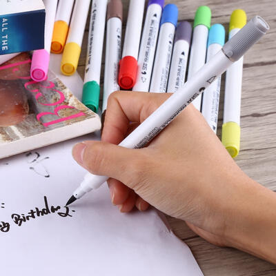 

Greensen 14PcsSet Sketch Aquarelle Dual Tip Watercolor Brush Art Markers Color Pen Marker Water Soluble