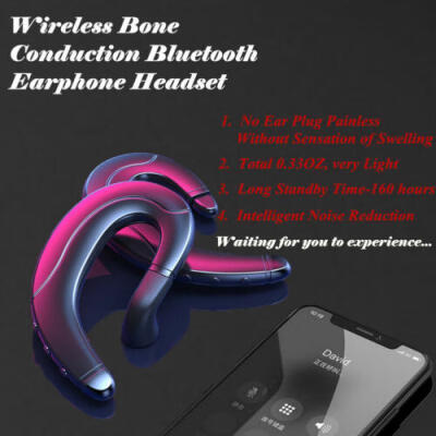 

Wireless Bone Conduction Bluetooth Earphone Headset Sports Headphone With Mic