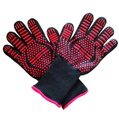 

1 Pair Heat Resistant Thick Silicone Cooking Baking BBQ Grill Gloves Mitten