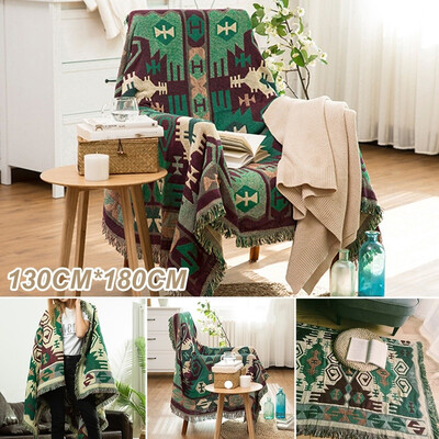 

Vintage Sofa Blanket Rug Ethnic Style Tapestry Sofa Bed Hanging Blanket Carpets Mat Home Decoration