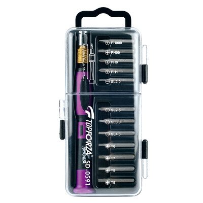 

TOPFORZA SD-0591 Imported Precision Screwdriver Set Screwdriver Notebook Disassemble Tool Precision Screwdriver 12 in 1