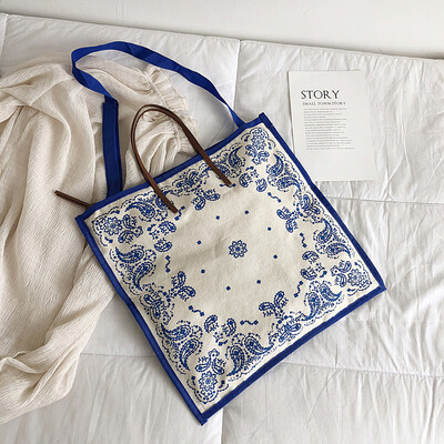 

Tailored Women Fashion Canvas Folk-Custom Purse Shoulder Tote Handbag Casual Bag