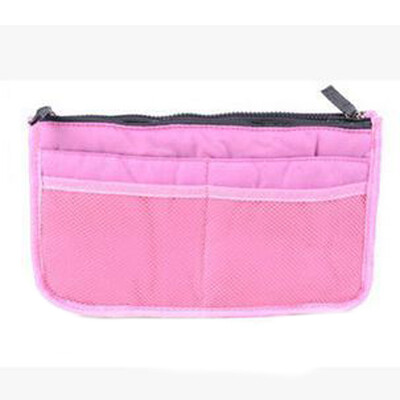 

Siaonvr Portable Multifunction Dual Zipper Storage Bag Cosmetic Organizer Holder GY
