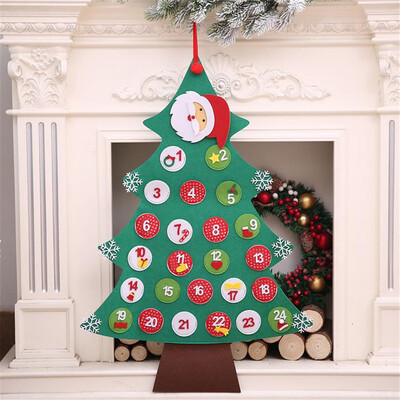 

Tailored Christmas Tree Calendar With Ornaments Xmas For Child Gifts Door Wall Hanging