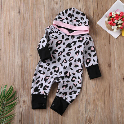 

One-piece Cute Christmas Baby Girl Boy Long Sleeve Hooded Romper Outfit Costume