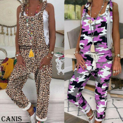 

Women Ladies Clubwear Summer Playsuit Leopard&Camouflage Jumpsuit Romper Trouser