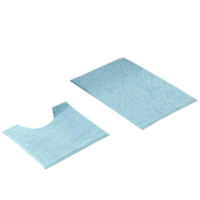 

Bath Mat Toilet Rug Soft Chenille Floor Rug Non Slip Water Absorbent Door Mat Machine-Washable Bathroom Bedroom Kitchen Rug Carpet