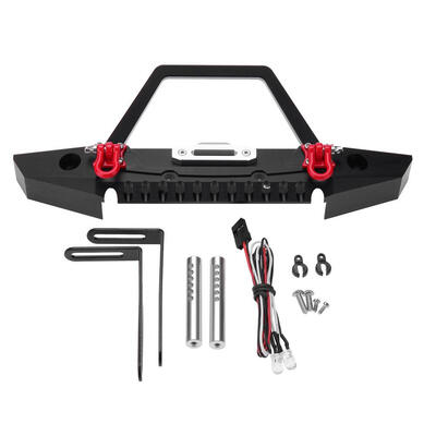 

Vehicle Car RC Rock Crawler Front Bumper with 2 LED Lights for Axial SCX10