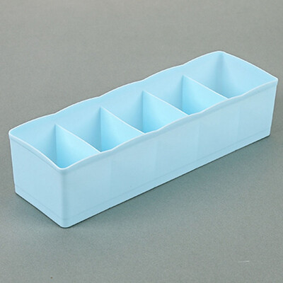 

5-grids Plastic Storage Drawer Divider Solution Box Organiser Tidy Socks Bra