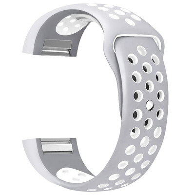 

〖Follure〗Fashion Double Color Sports Silicone Bracelet Strap Band For Fitbit Charge 2 BK