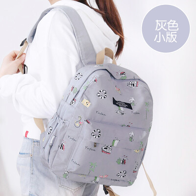 

Canvas bag female junior high school high school Korean Harajuku ulzzang backpack campus small fresh&simple backpack
