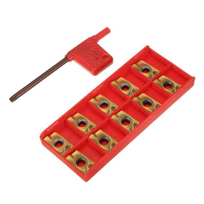 

10Pcs Carbide Indexable Milling Inserts APMT1604 PDER DP5320 25R08 Tool Wrench