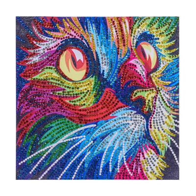 

5D DIY Special Shaped Diamond Painting Color Cat Cross Stitch Embroidery