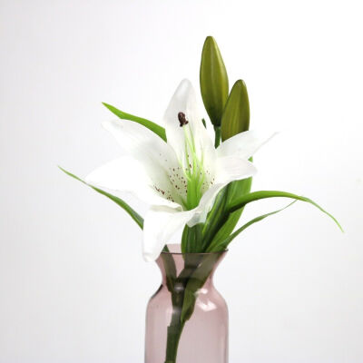 

1pc 3 Heads Artificial Silk Touch Lily Flower Wedding Home Bridal Calla Decor