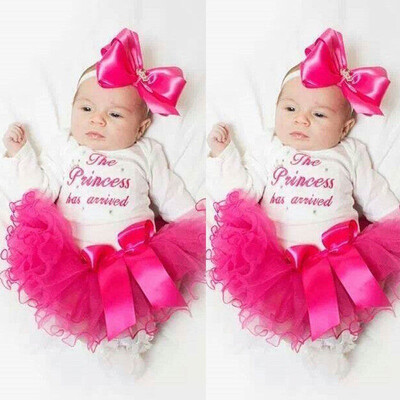

Newborn Infant Baby Girls Letter Romper TopsTutu Skirts Outfits Clothes Set