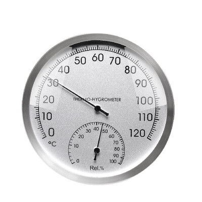 

5" Indoor Outdoor Thermometer Hygrometer Wall Humidity Gauge Indicator Analog Temperature Humidity Monitor for Saunas