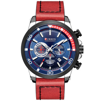 

CURREN 8310 Men\s Watch Six-pin Calendar Leather Waterproof