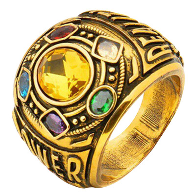 

New Gold Color Square Crystal EngagementWedings Rings For Women Men Vintage Birthday Stone Gift Ring Jewelry