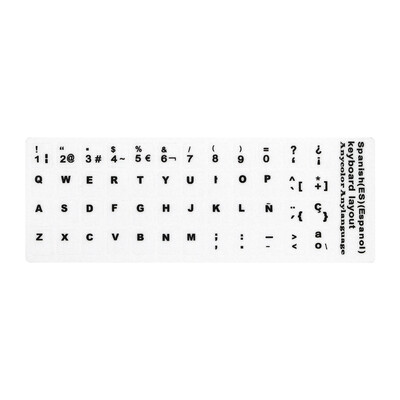 

English QWERTY Replacement Keyboard Sticker with Big Letters Non-Transparent Universal for Laptop Notebook