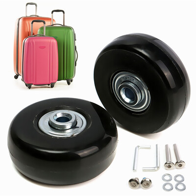 

〖Follure〗2pcs 50mm Luggage Suitcase Replacement Rubber Wheel Roller Suitcase Repair
