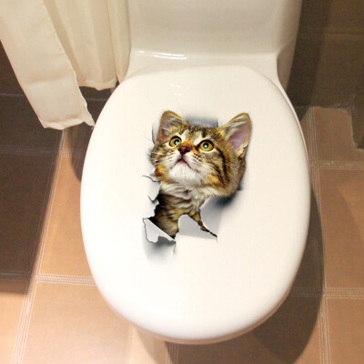 

Lovely Cat PVC Toilet Wall Sticker